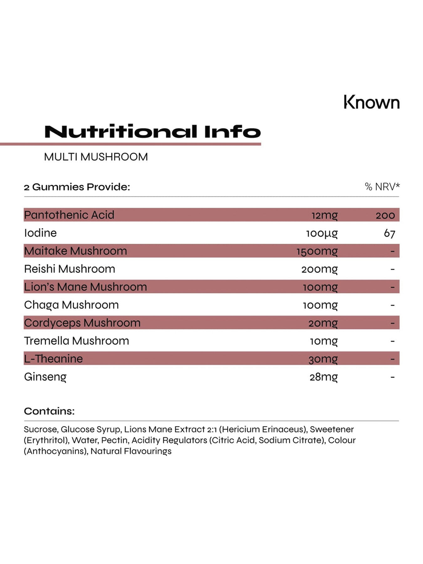 Mushroom Complex Vegan Gummies