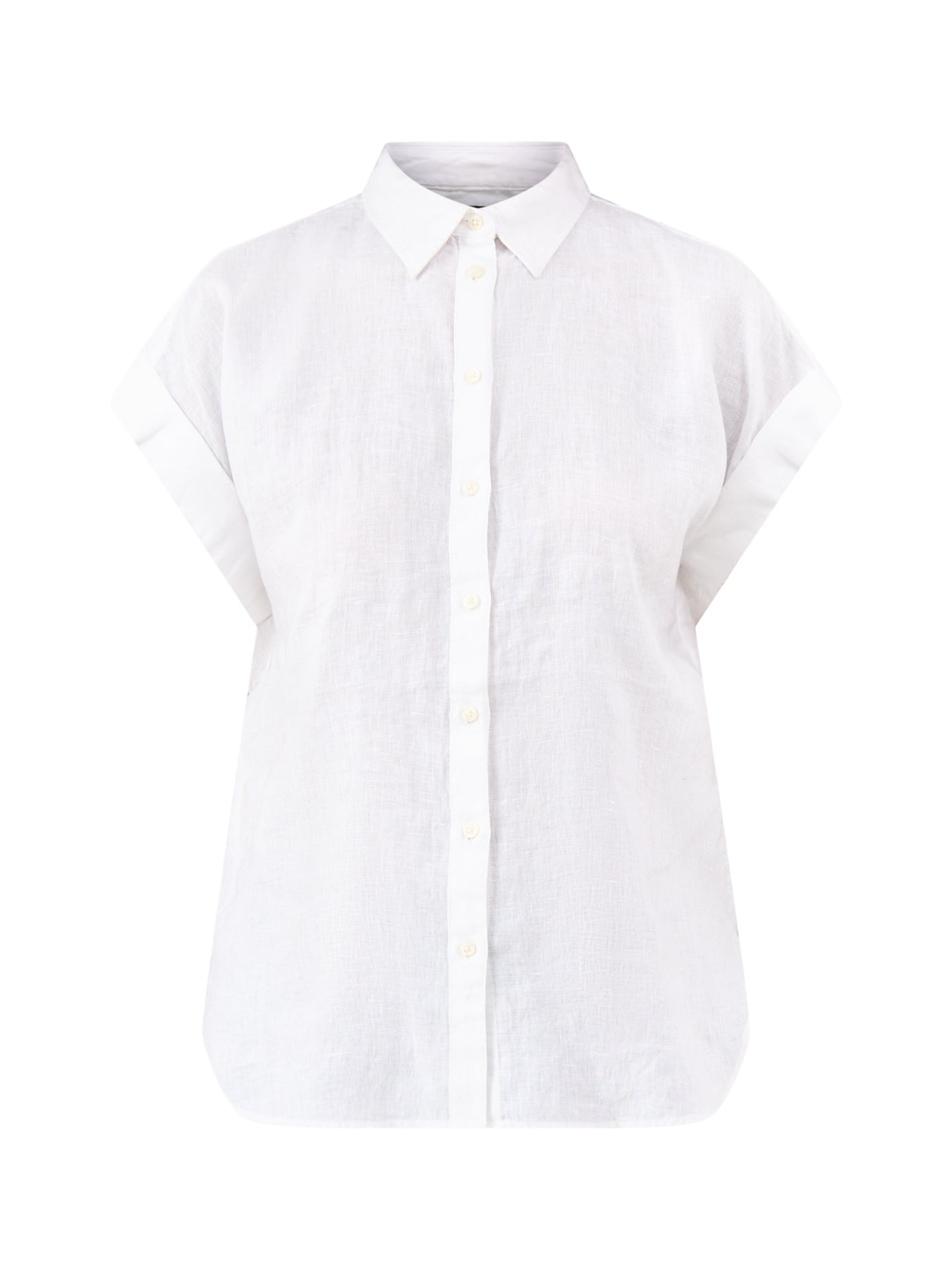 Linen Short Sleeve Shirt White