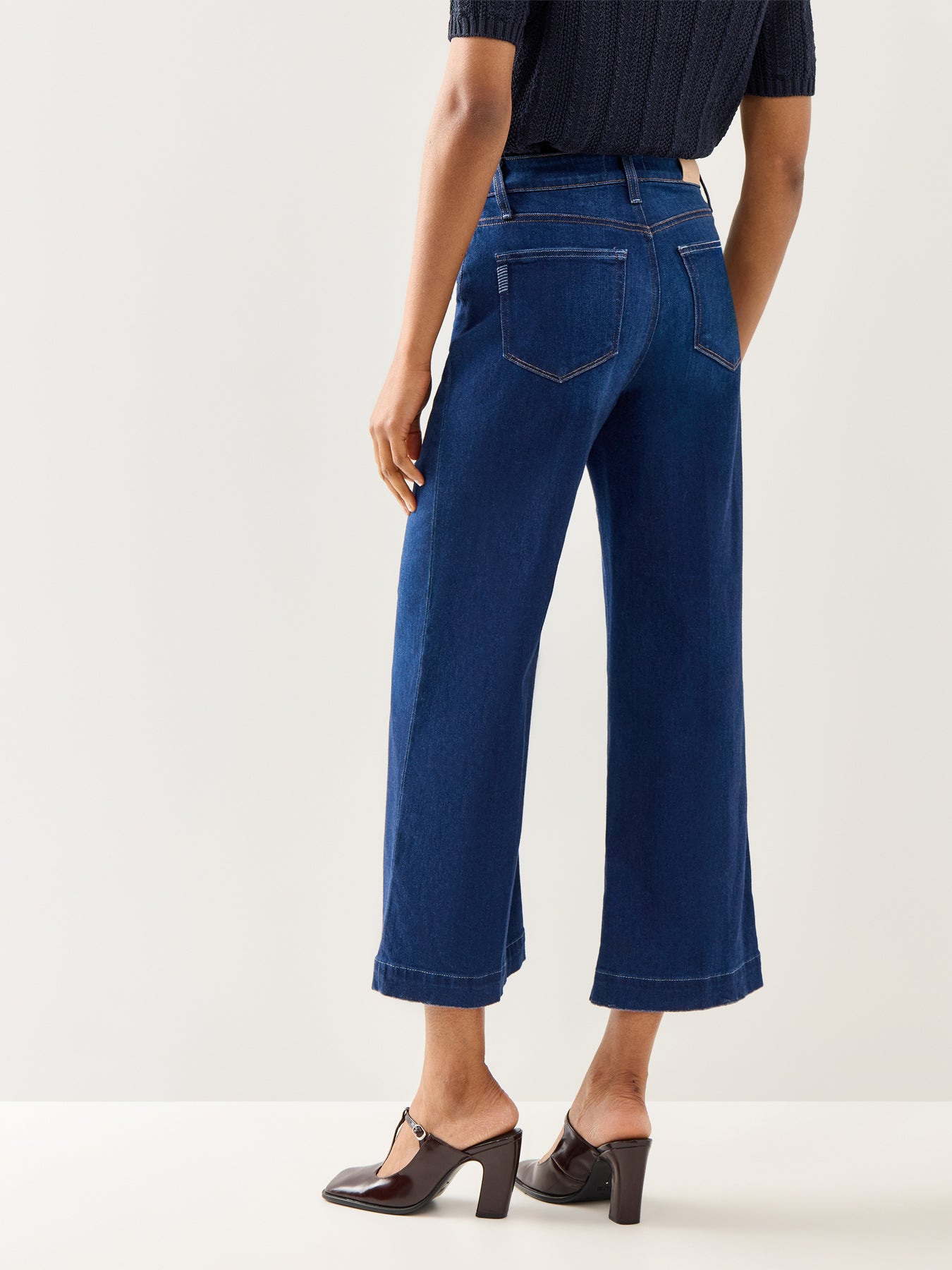 Anessa Crop Wide Leg Jeans Blue