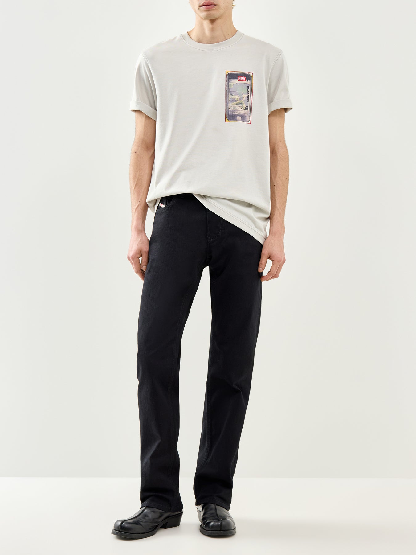 Diesel 1985 Larkee Tapered Fit Jeans in Black