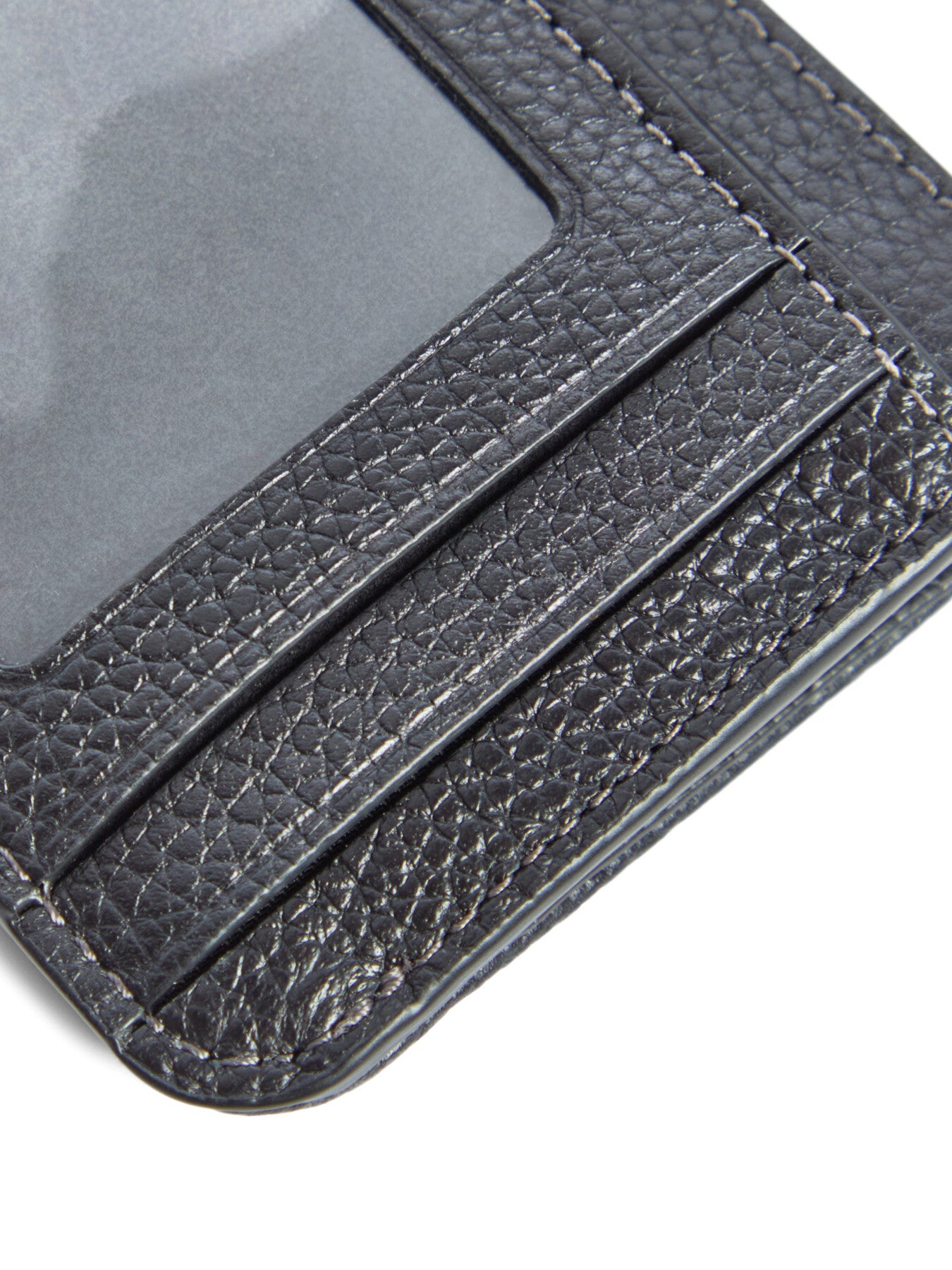 Essential Mini ID Leather Card Case Black