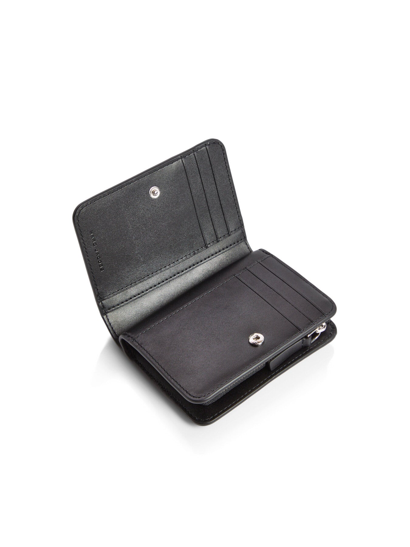 The Leather J Marc Mini Compact Wallet Black