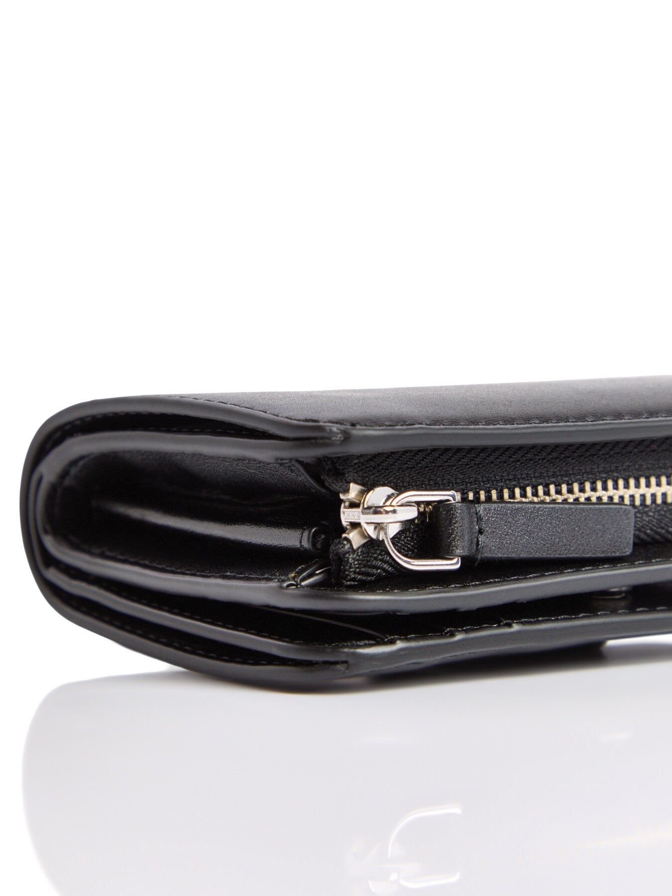 The Leather J Marc Mini Compact Wallet Black