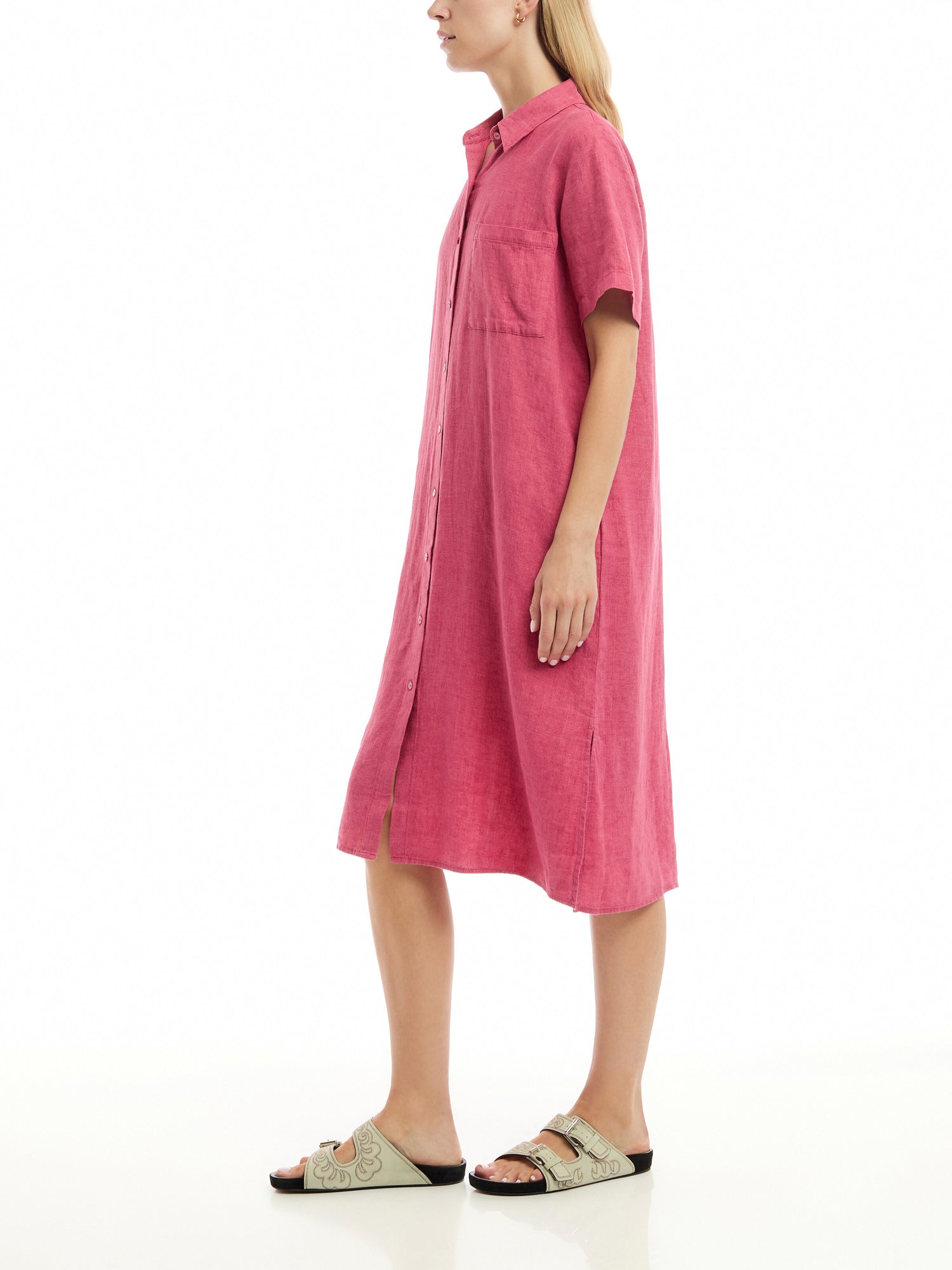 Classic Collar Shirt Dress