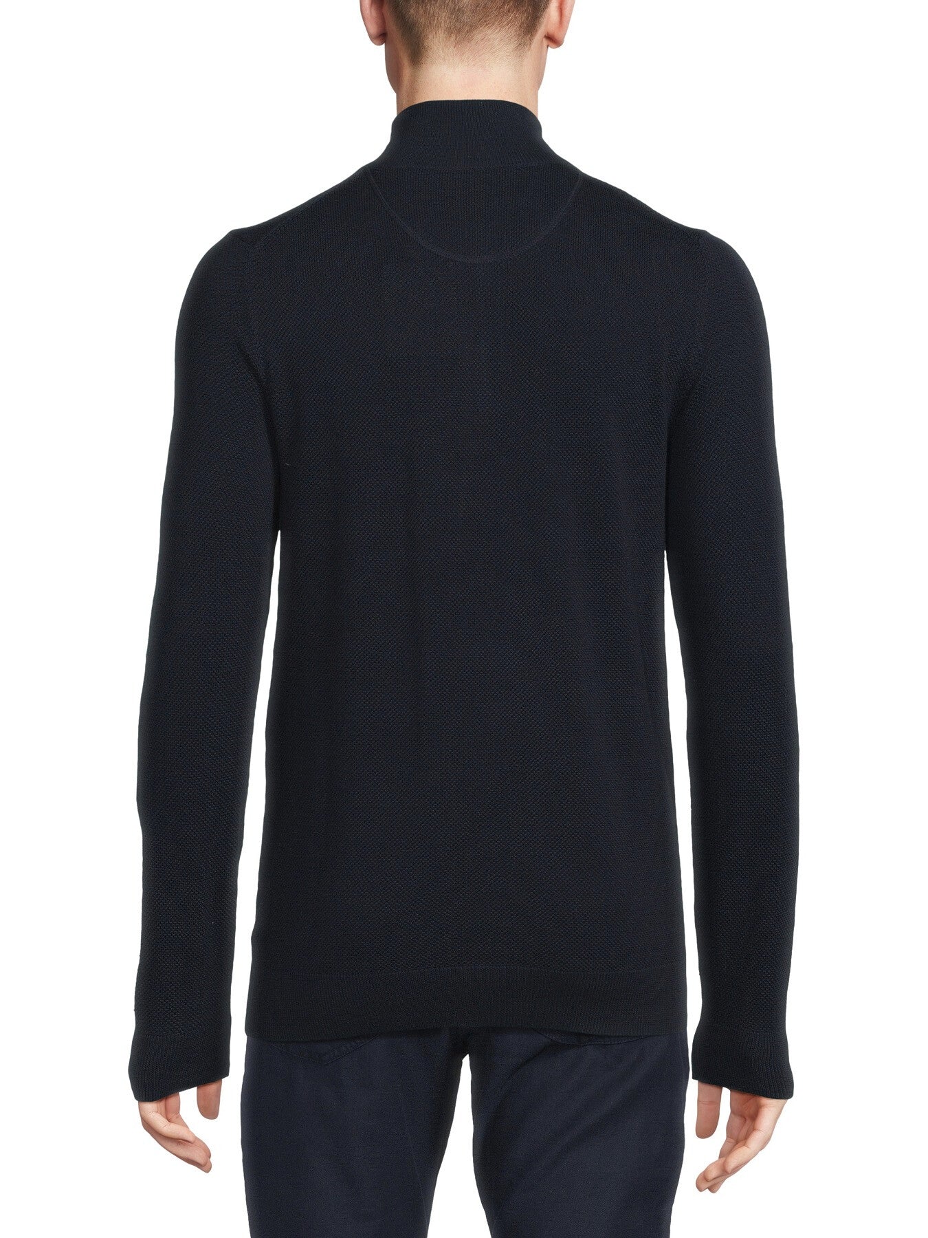 Cotton Pique Half Zip Sweat