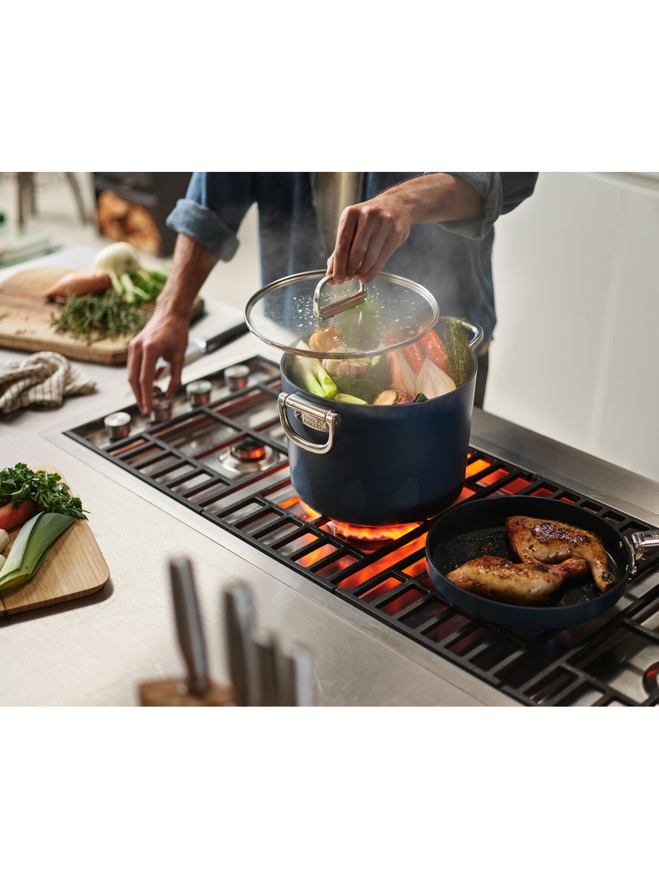 Space Non Stick Stock Pot & Lid