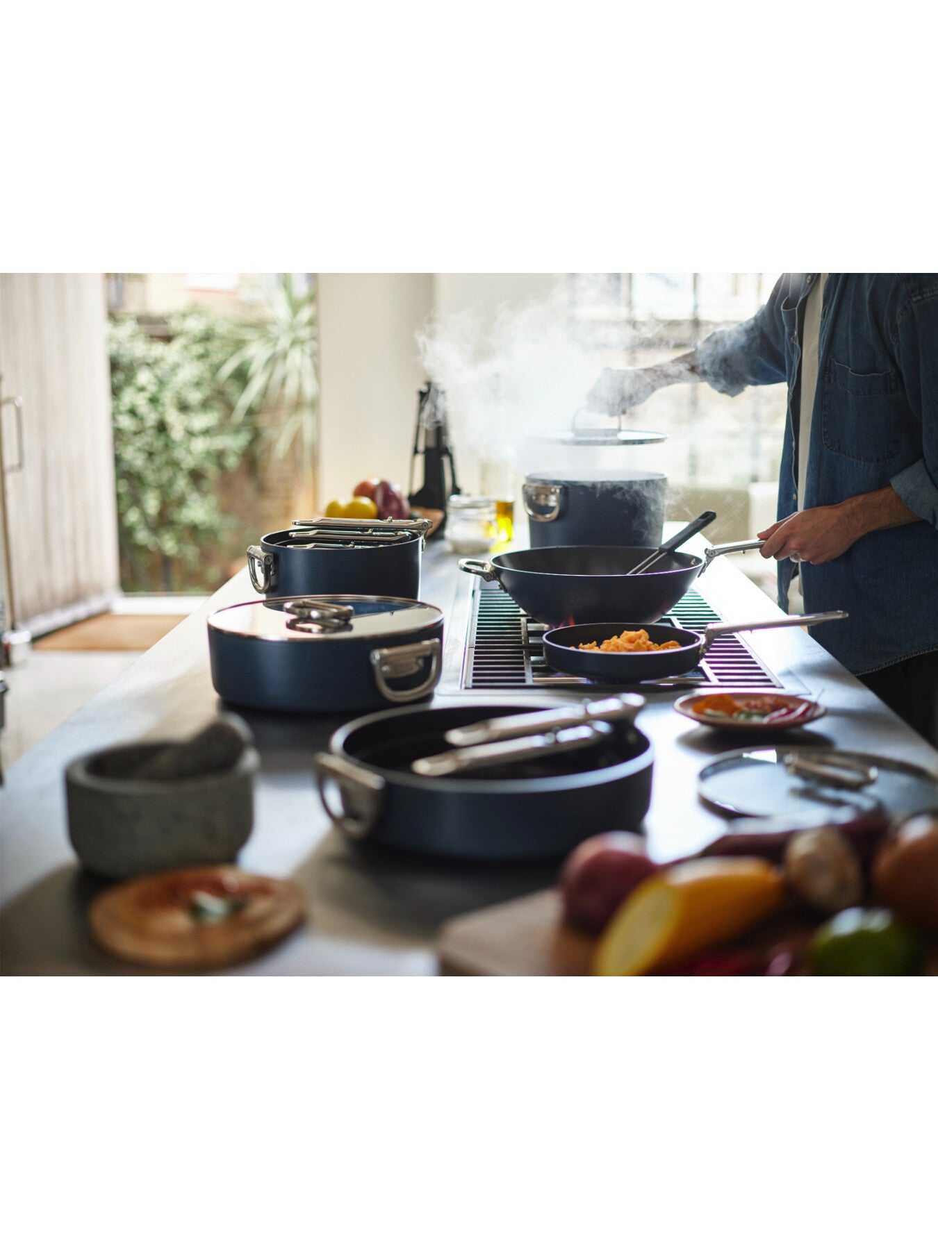 Space Non Stick Stock Pot & Lid