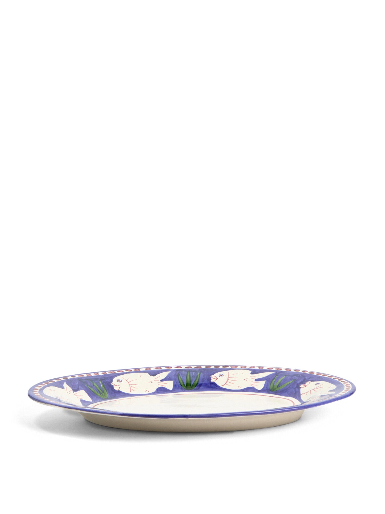 Materia Decorated Poseidon Oval Serving Plate