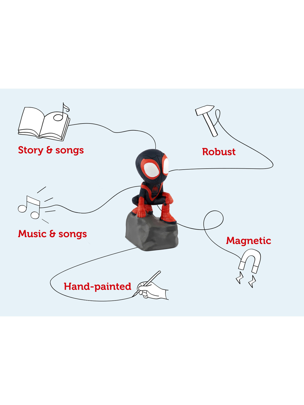 Spidey & Friends Miles Morales Tonie Audio Character Black