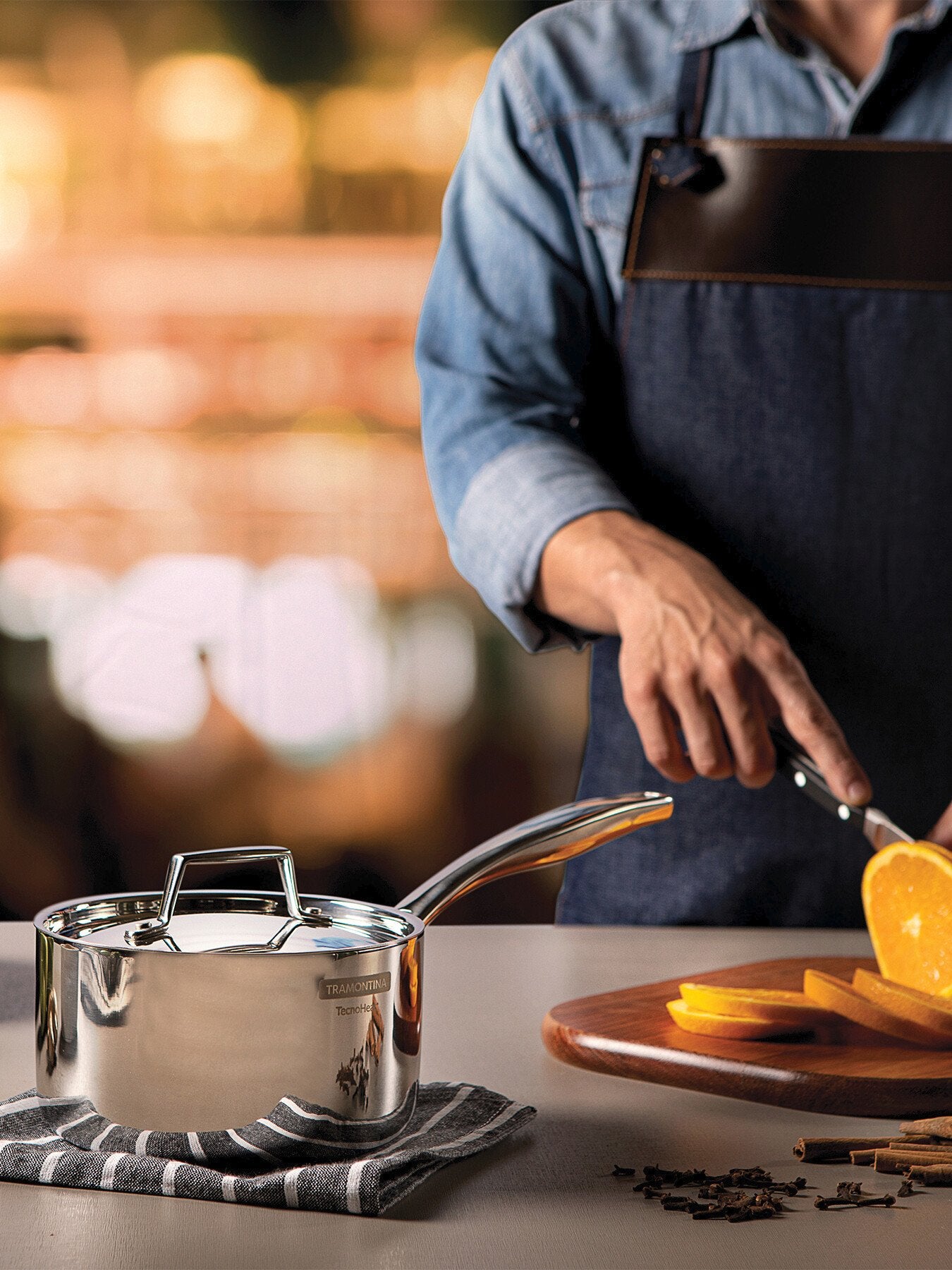 Grano Tri-Ply Stainless Steel Saucepan 1.7L