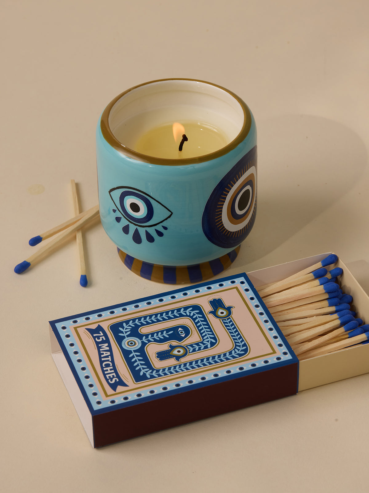 Incense & Smoke Eye Ceramic Candle