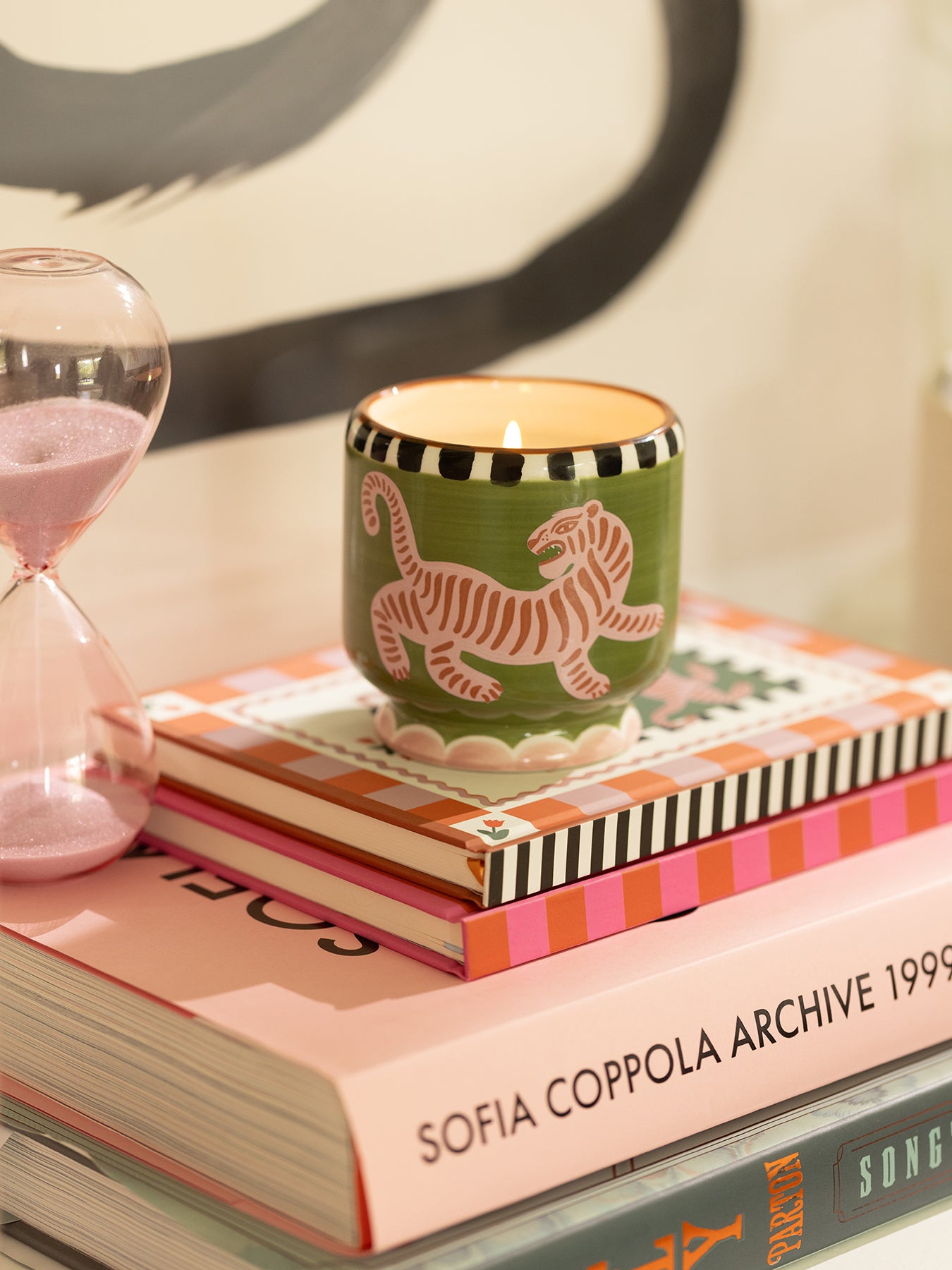 Black Cedar & Fig Tiger Ceramic Candle