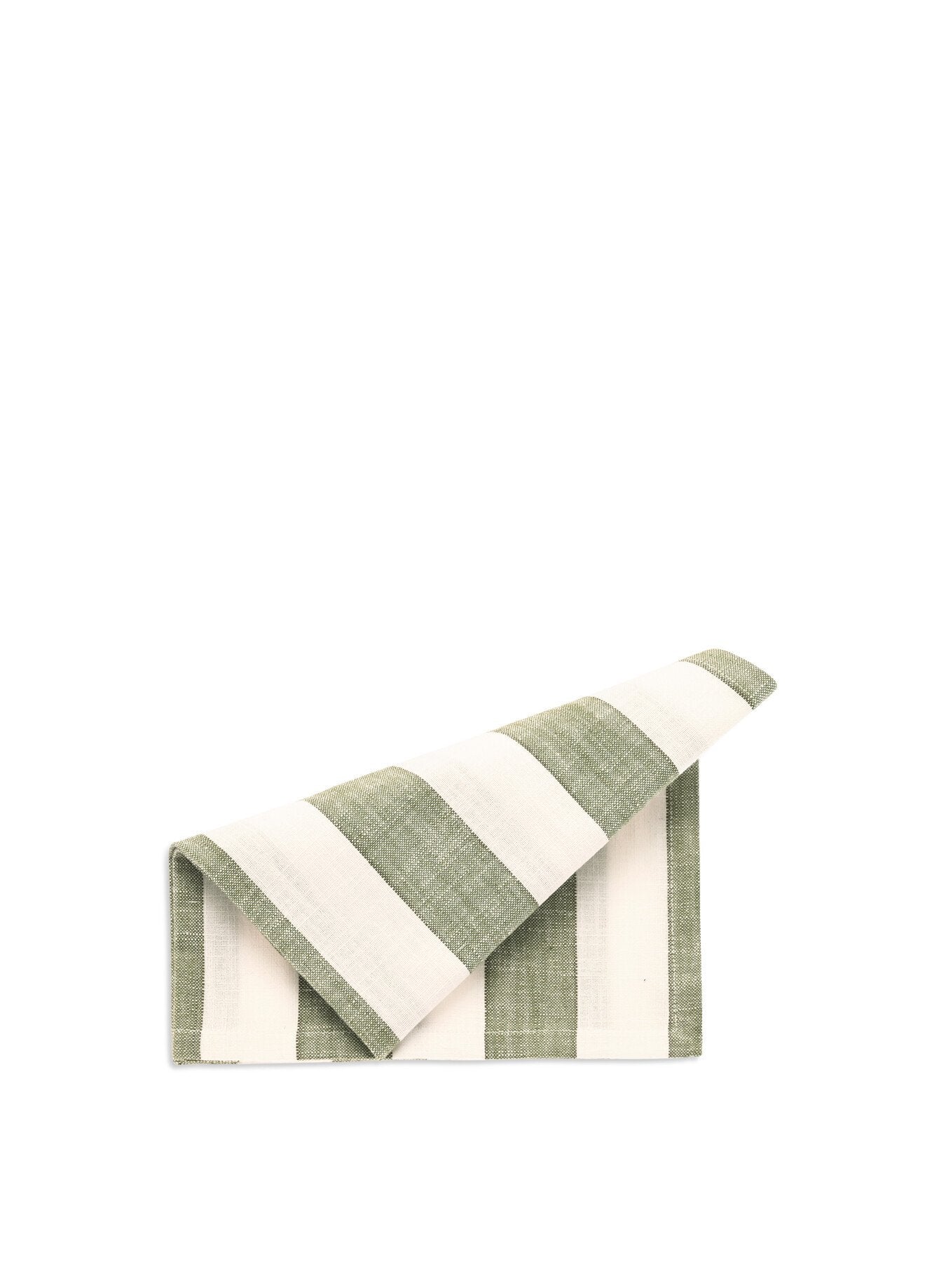Wide Stripe Napkin set of 4 Olive