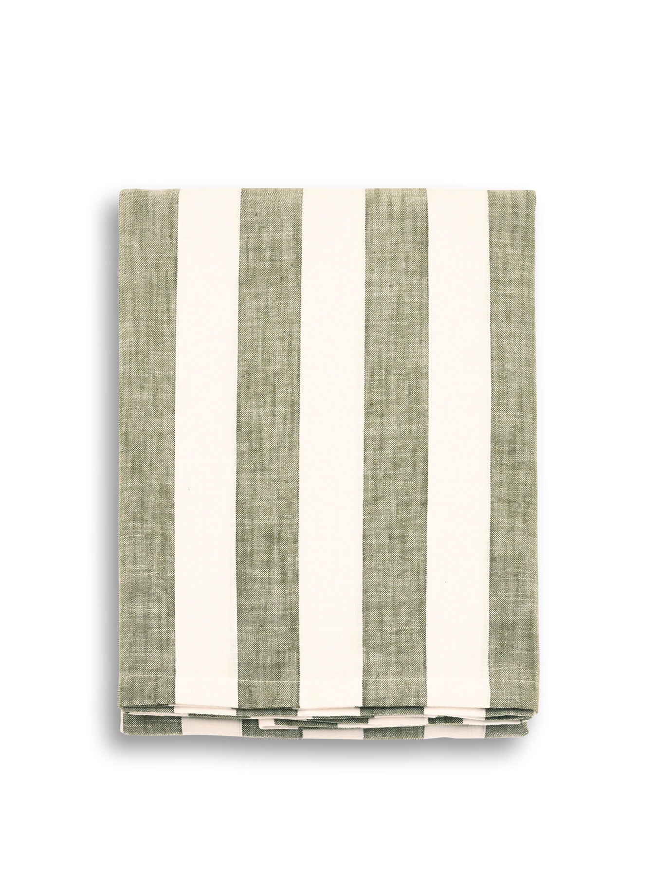 Wide Stripe Tablecloth 150 x 300cm Olive