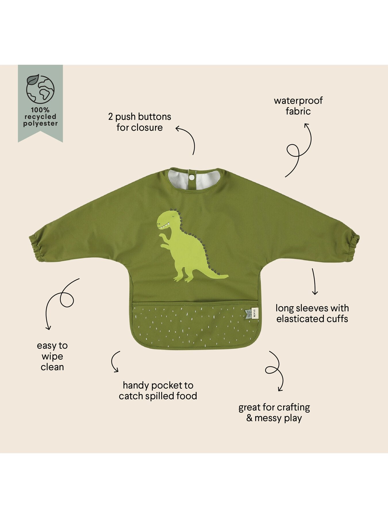 Mr Dino Waterproof Bib