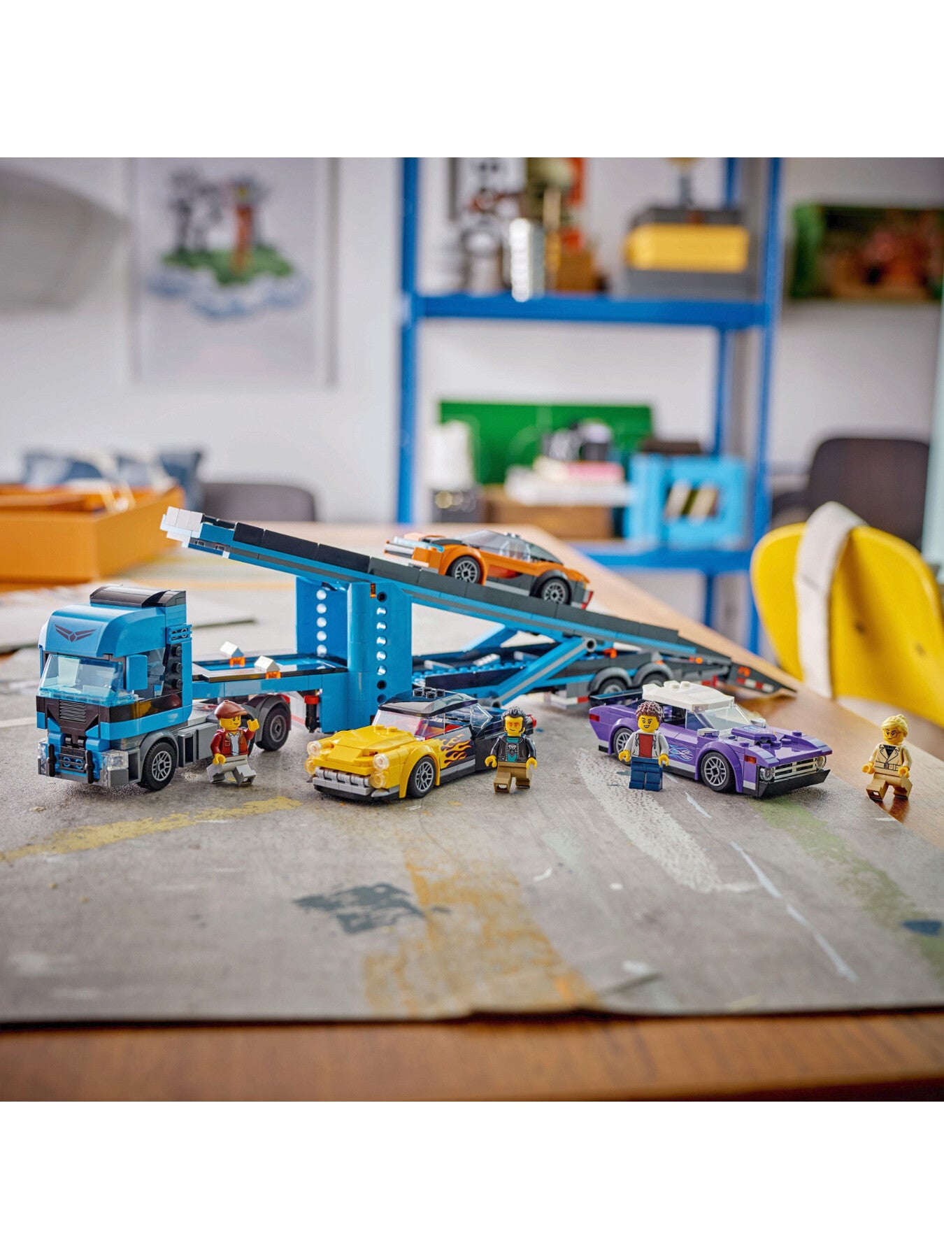 Car Transporter Truck with Sports Cars 60408