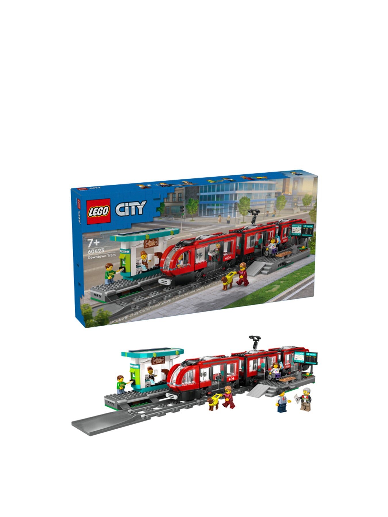 City Downtown Tram and Station Toy Set 60423