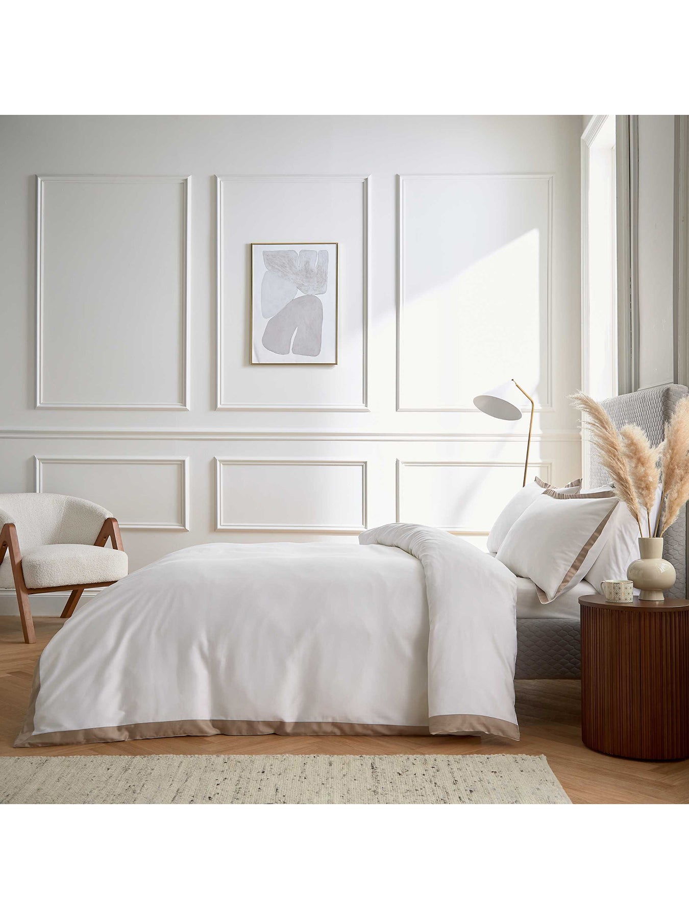 Olenna 250 thread count Bedding Cover Set White King