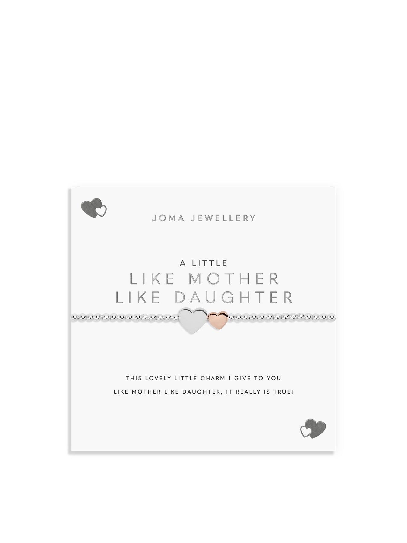 A Little Like Mother Like Daughter Charm Bracelet Silver