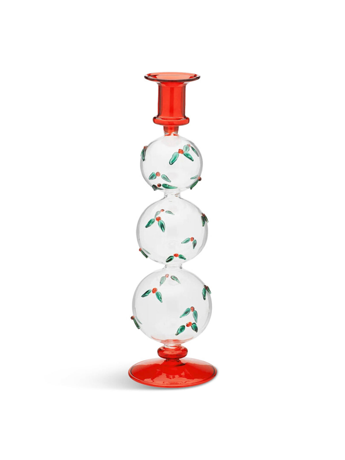 Winter Berries Bubble Christmas Candle Holder
