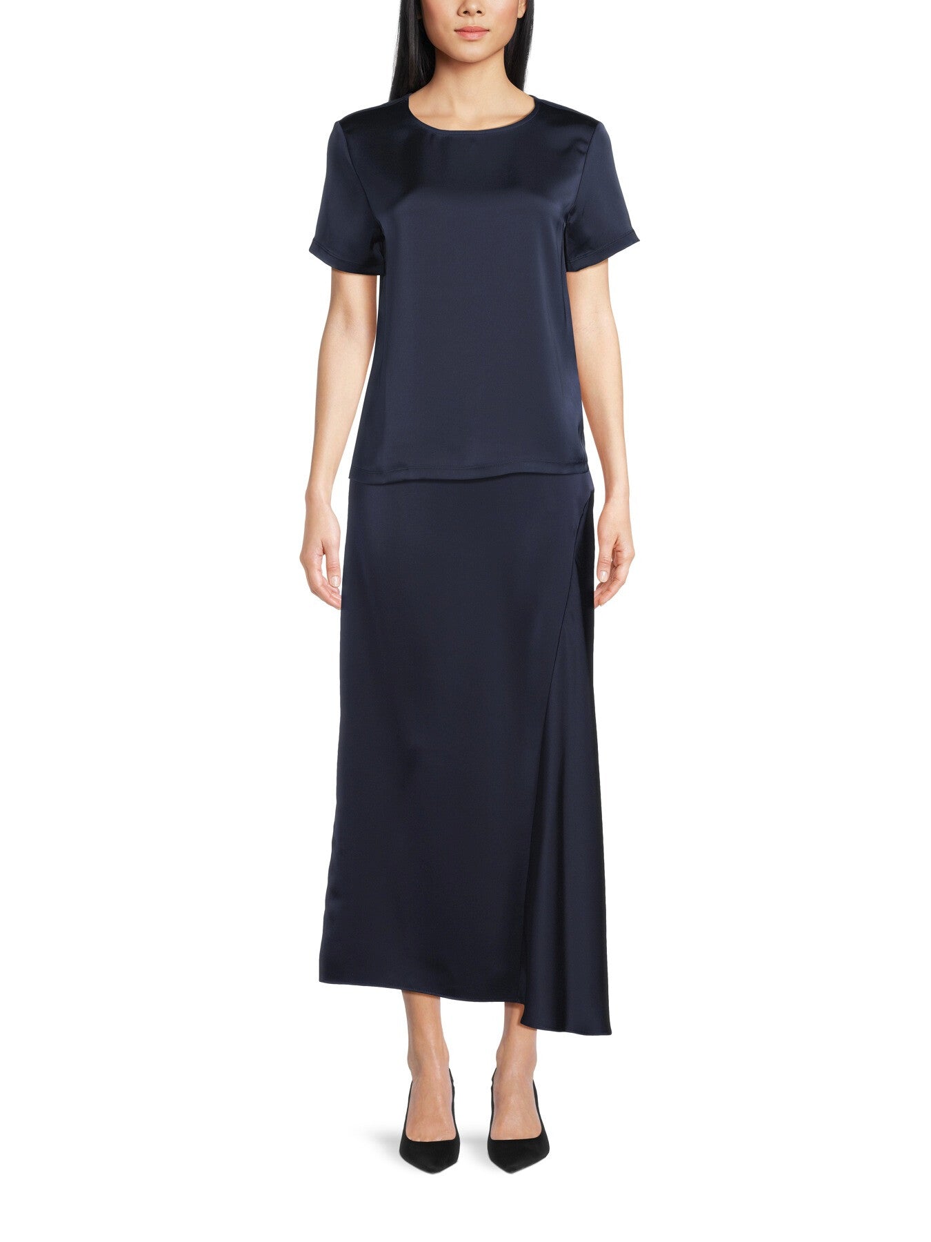 Aia Midi Satin Skirt