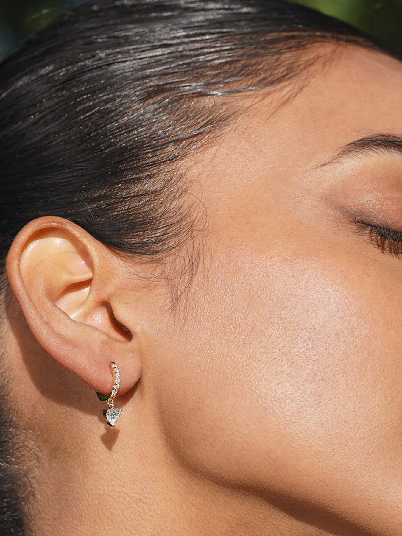 Amare Heart Hoop Earrings