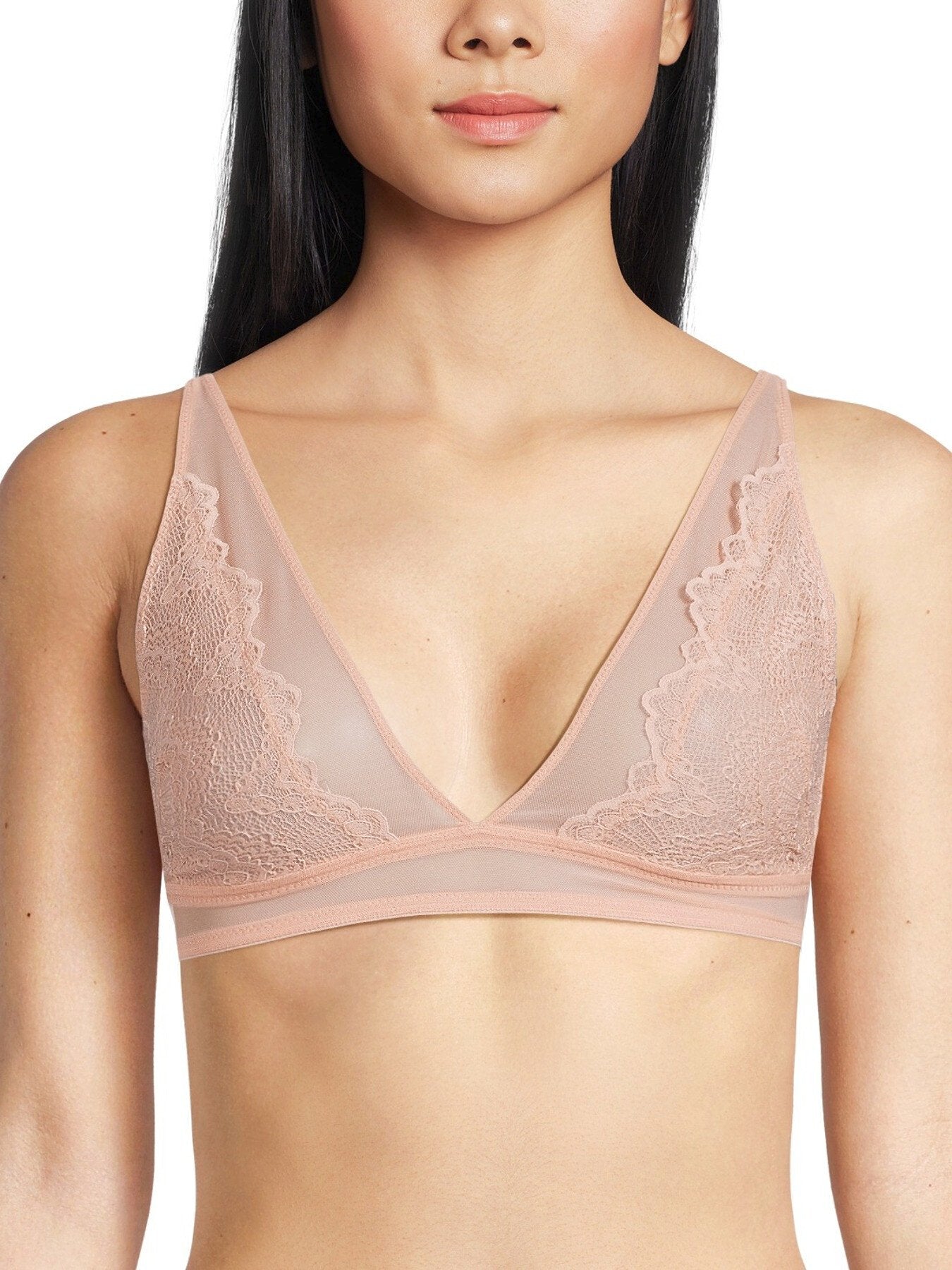 Lace Mesh Plunge Bralette