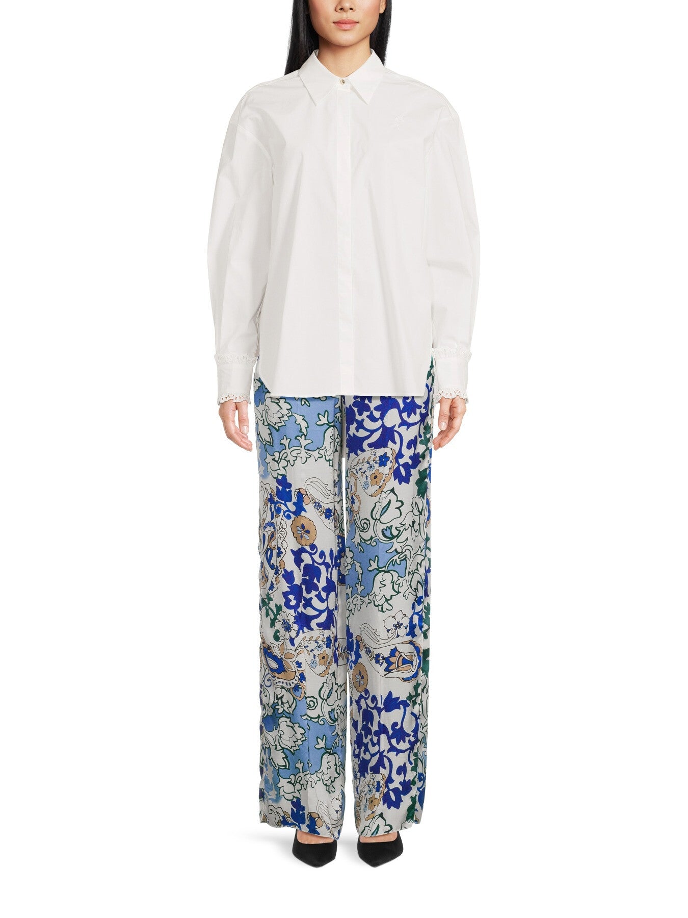 Amato Printed Wide Leg Trousers