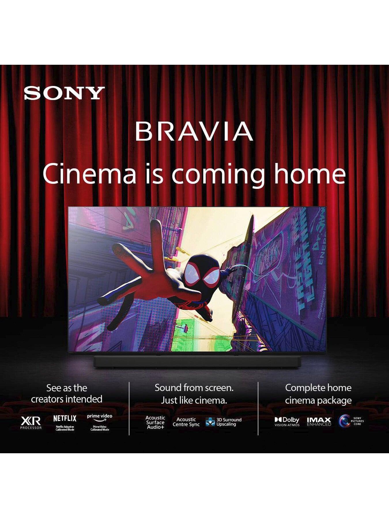 Bravia 9 K75XR90PU QLED 75Inch 4k HDR Google Smart TV Acoustic Surface Audio Chromecast and Apple Airplay 2024