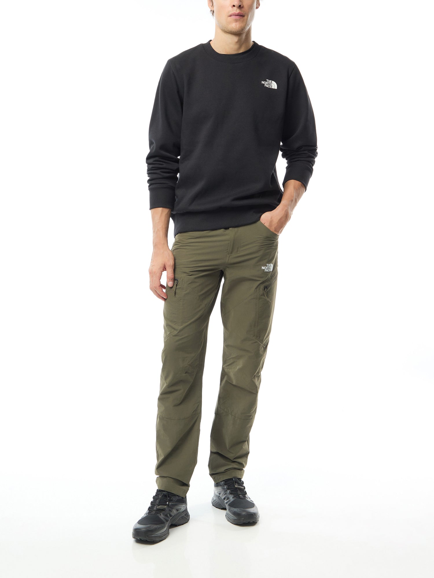 Simple Dome Crew Neck Sweatshirt Black