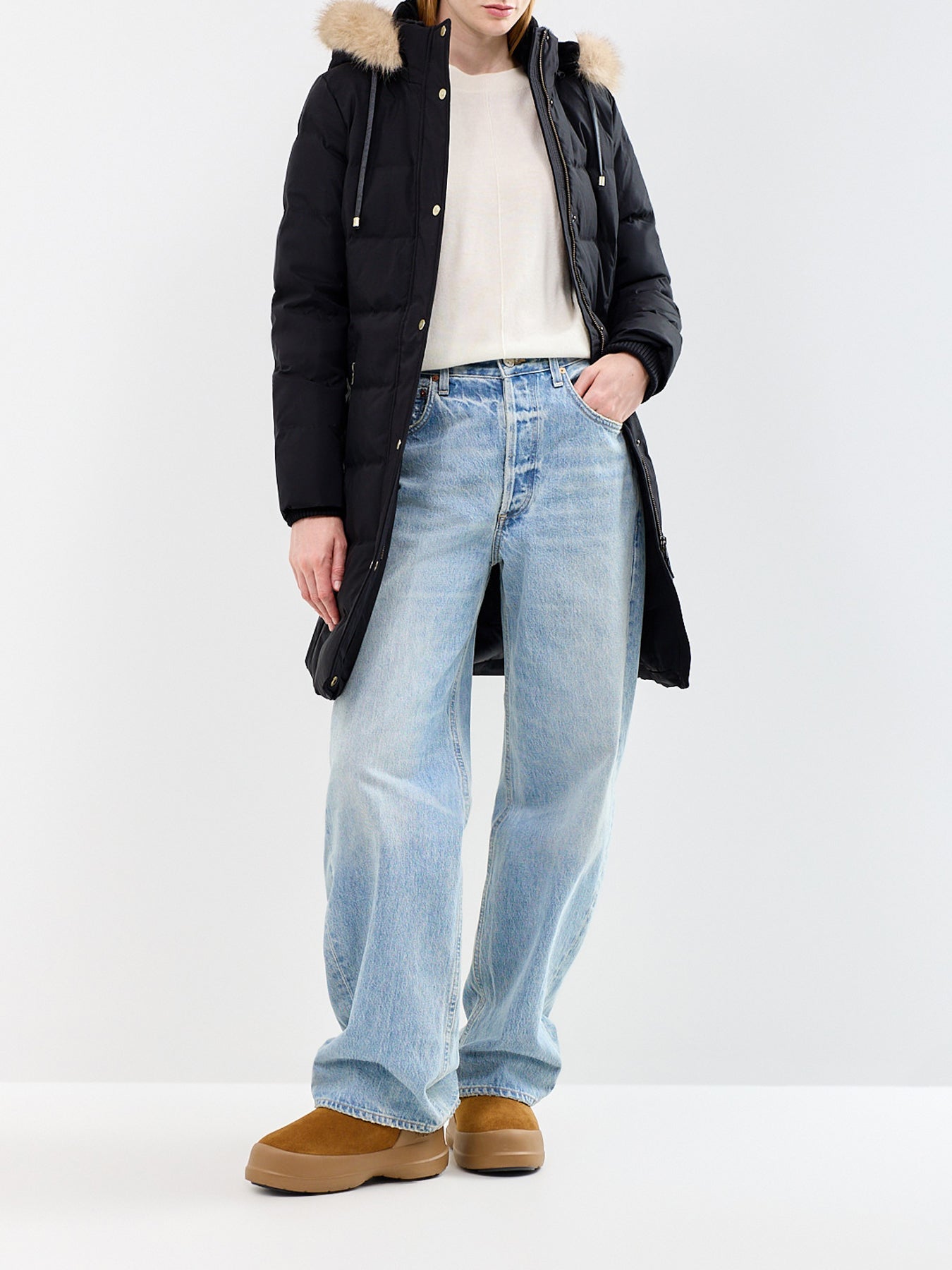 Insulated Puffer Coat Black