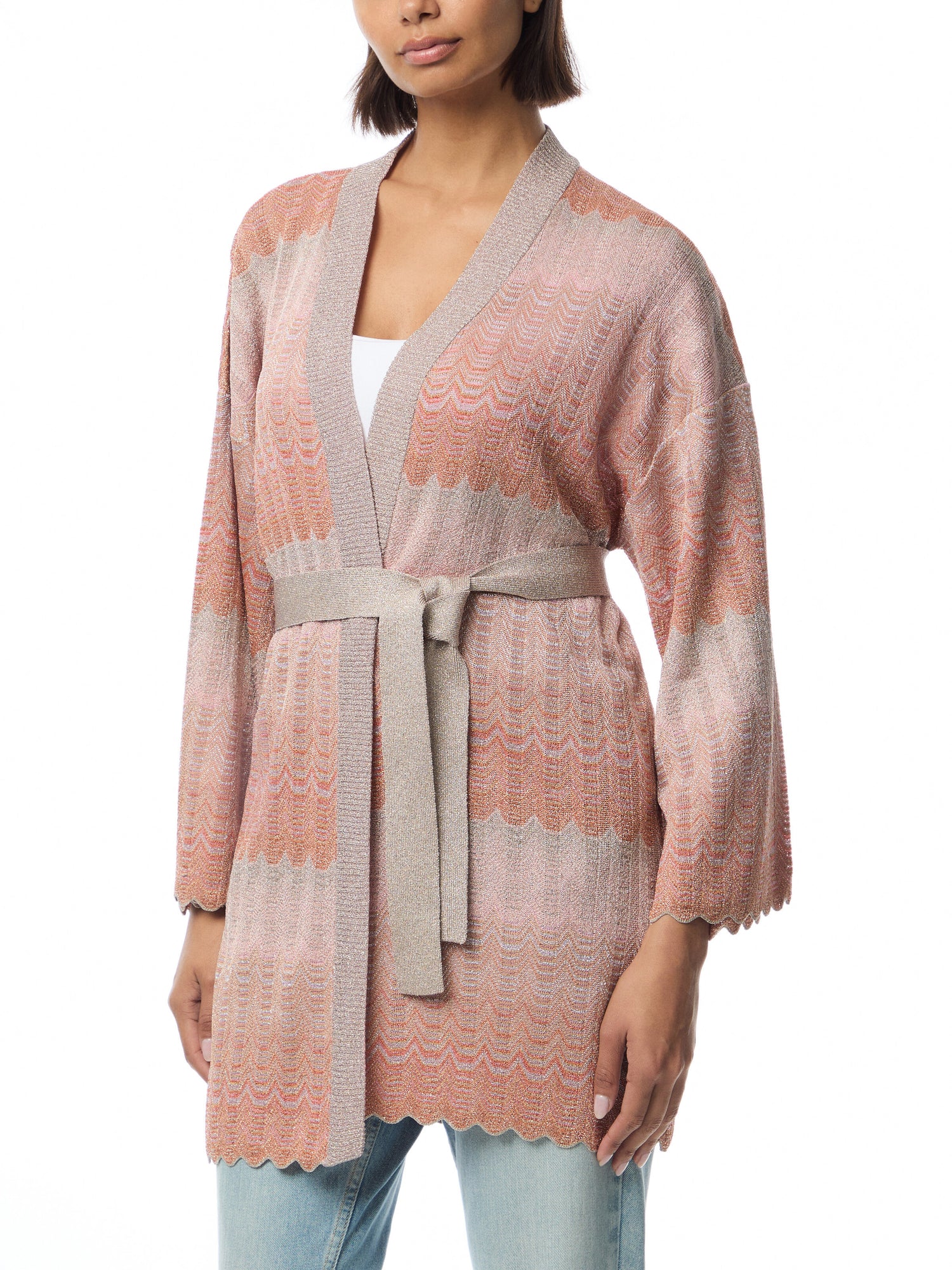 Multicolor Zigzag Cardigan