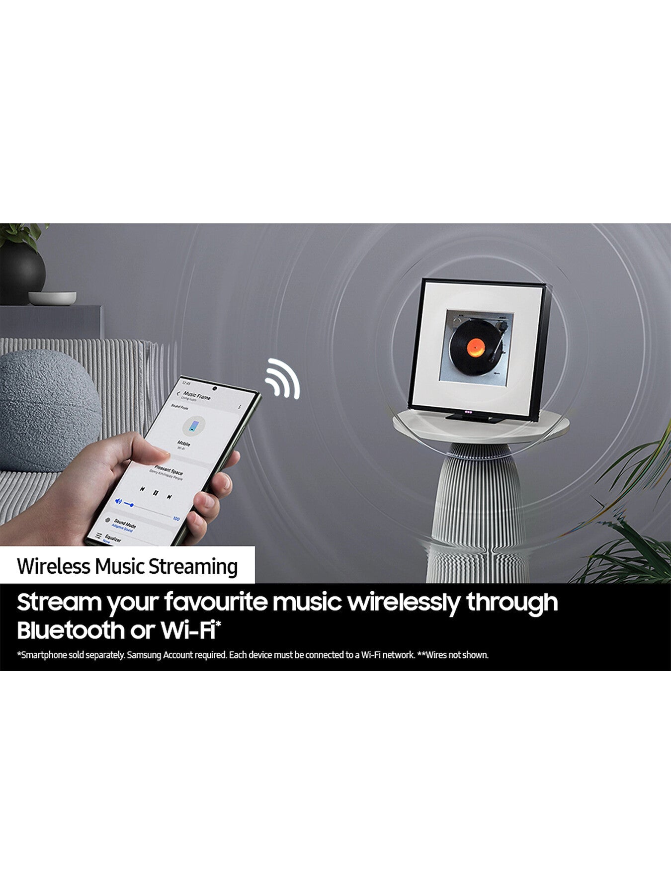 HW-LS60D Music Frame Customisable Photo Frame HiFi Audio Streaming Q Symphony Speaker