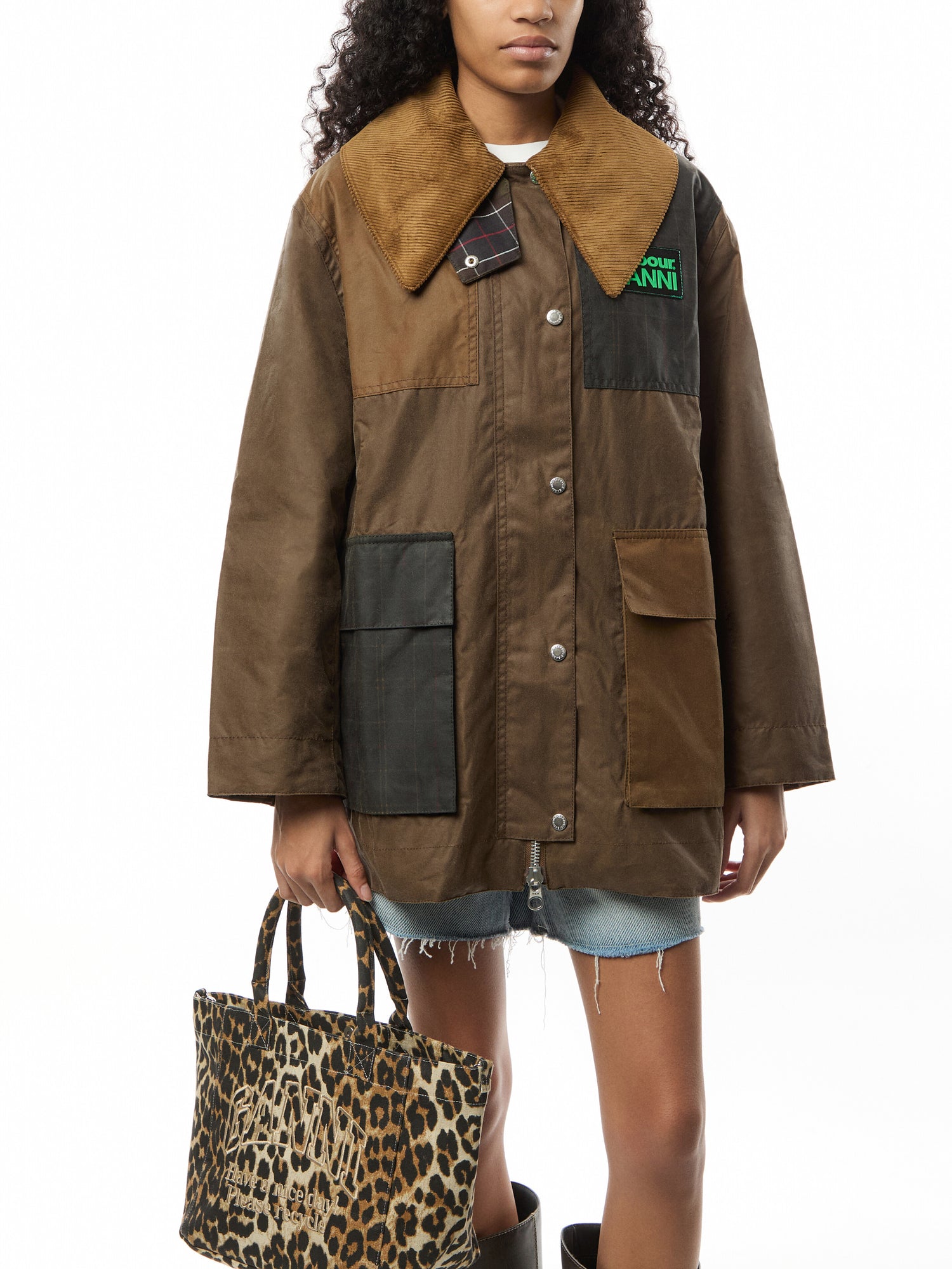 Womens Barbour x GANNI Wax Duffle