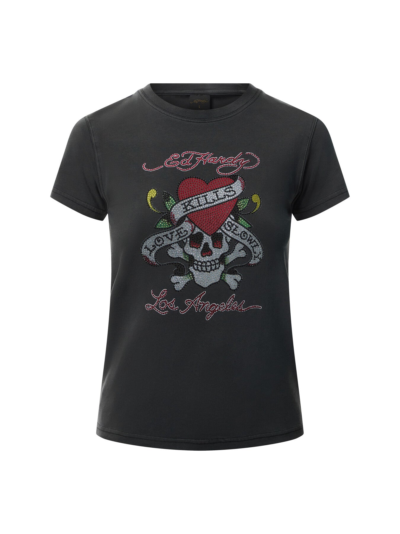 Love Kills Slowly Diamante Baby T-shirt Black – Fenwick