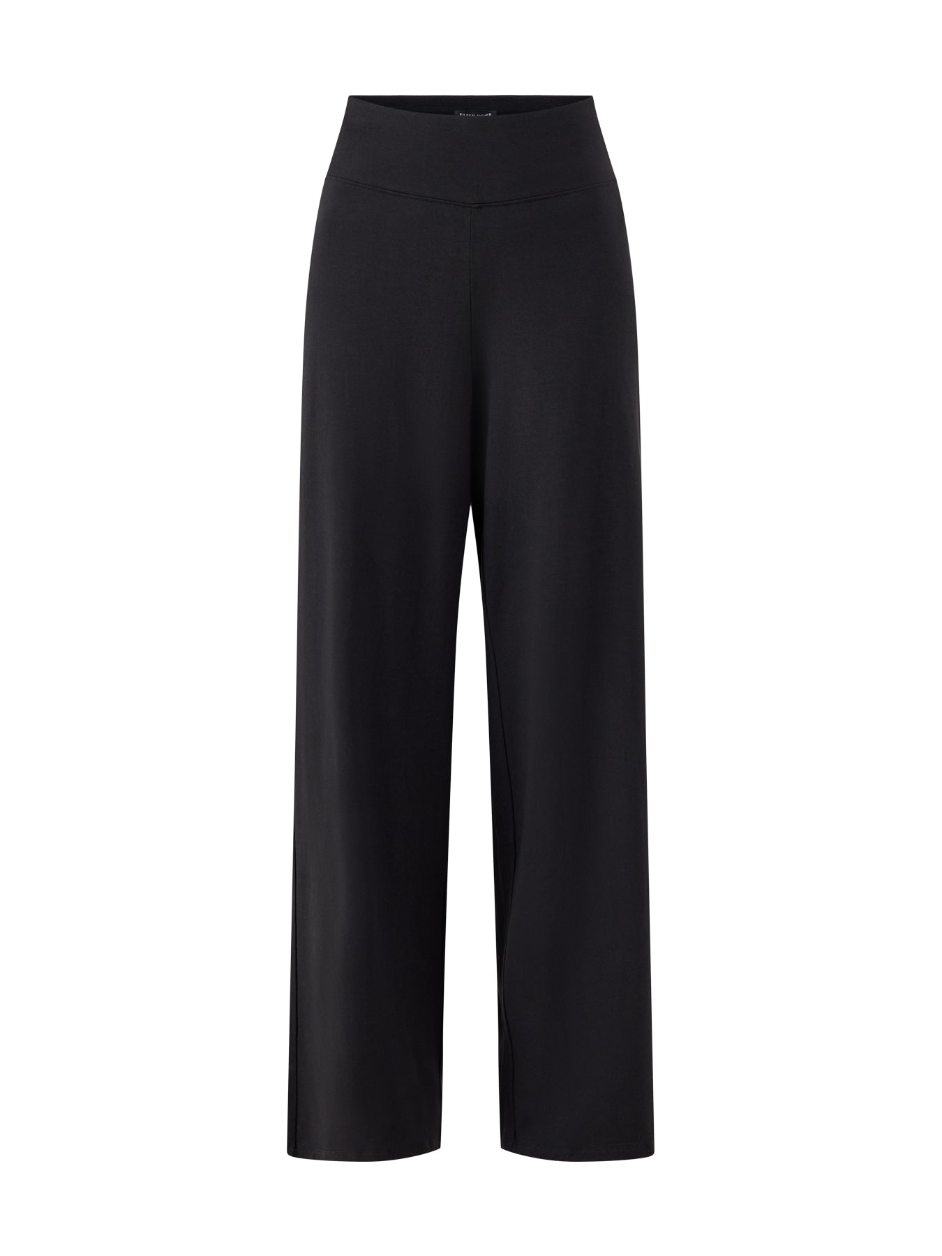 High Waisted Wide F/L Pant Black