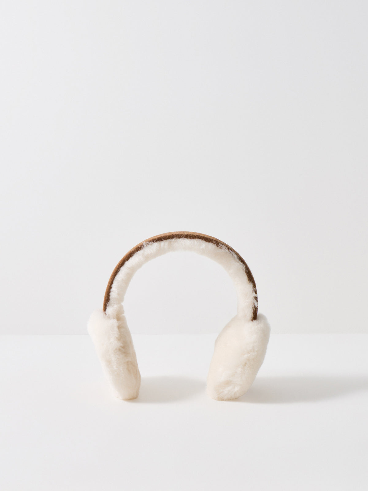 Sheepskin Embroidered Earmuffs - Chestnut