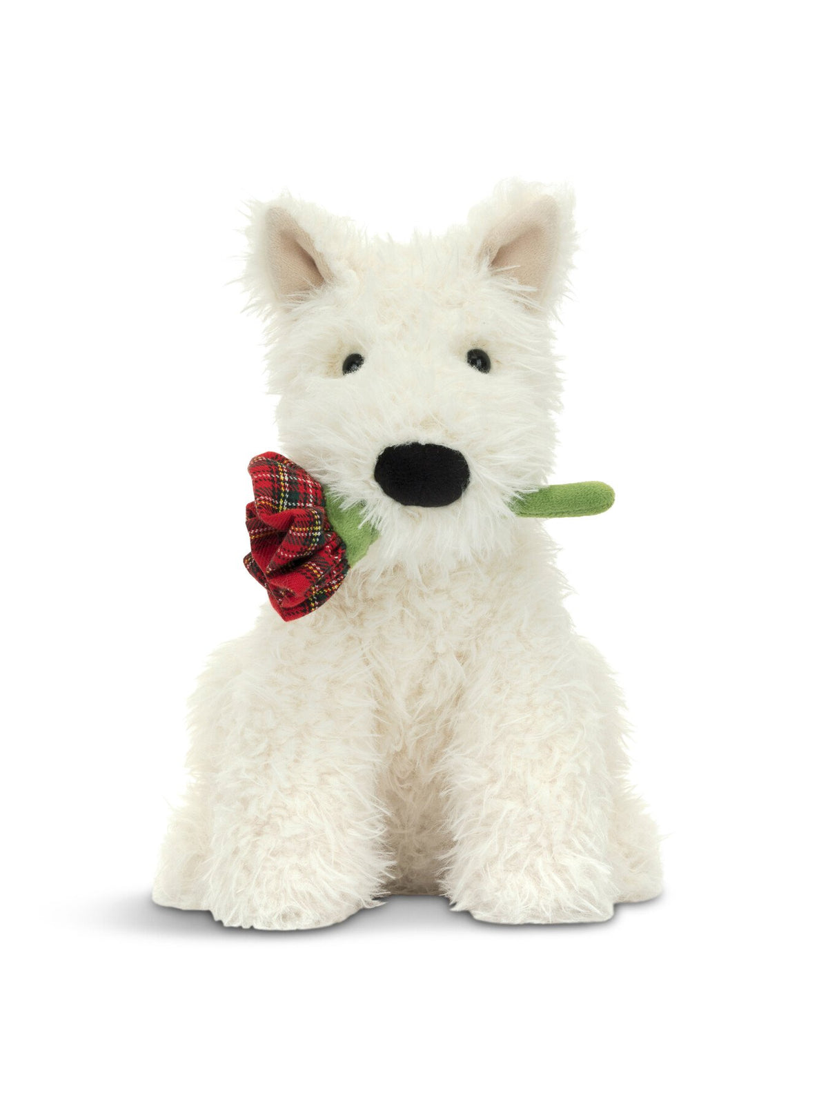 Munro Dog Holding Rose 25cm