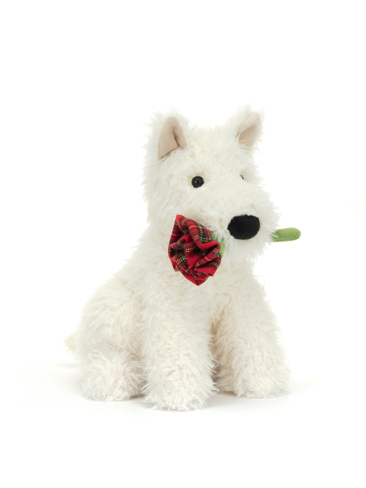 Munro Dog Holding Rose 25cm