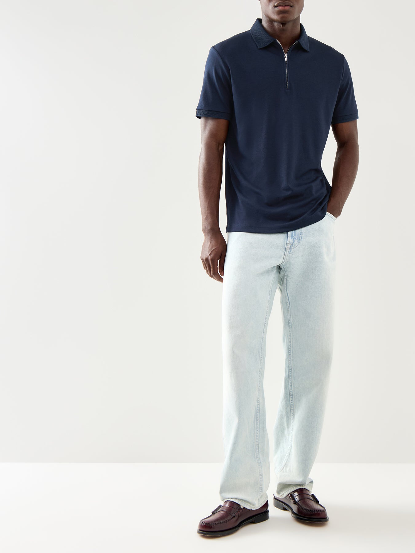 Fave Zip Short Sleeves Polo T-Shirt