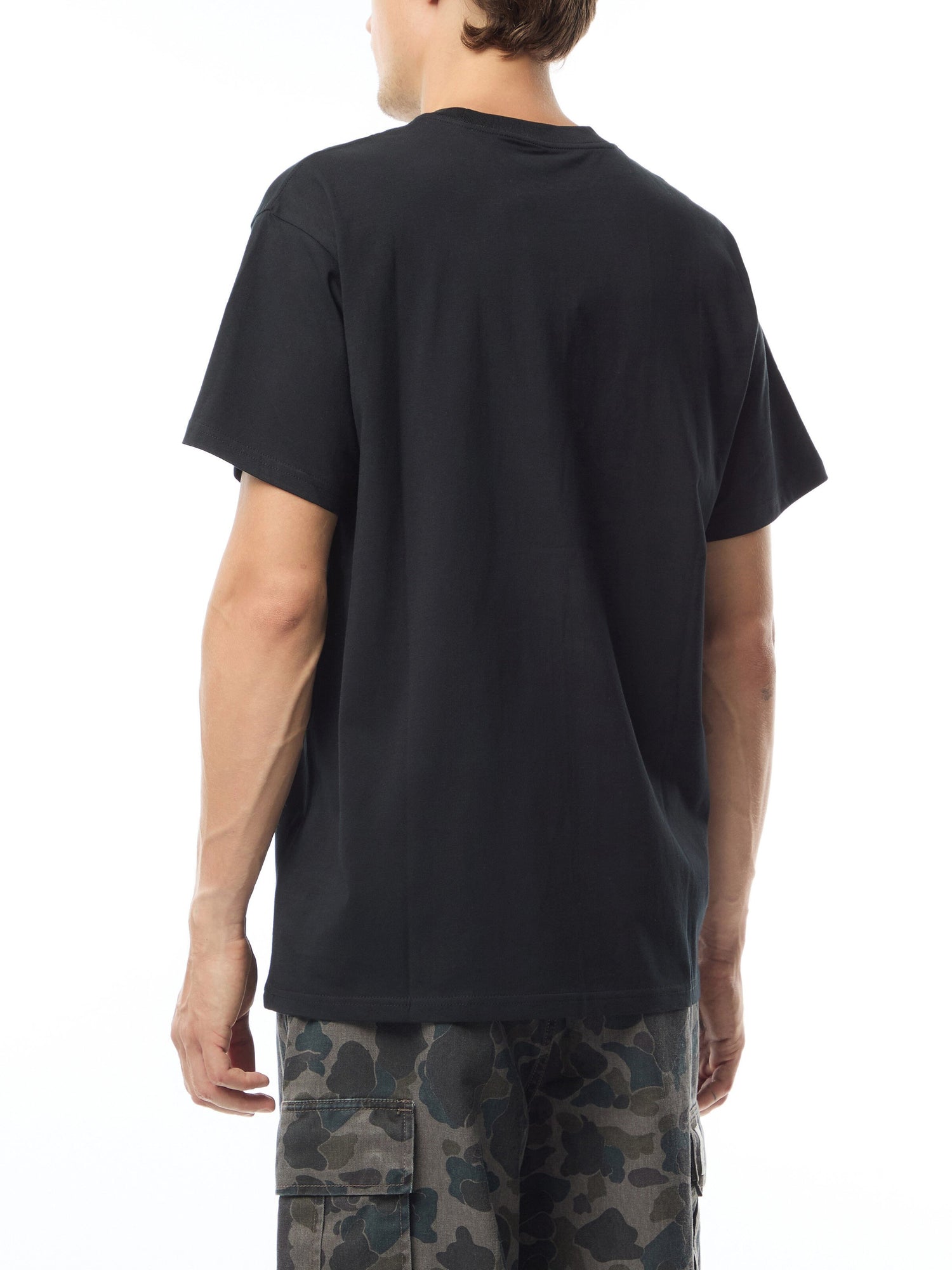 Short Sleeve Script Embroidery T-Shirt