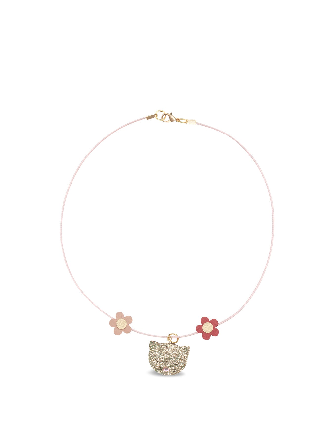 Clara Cat Necklace Pink