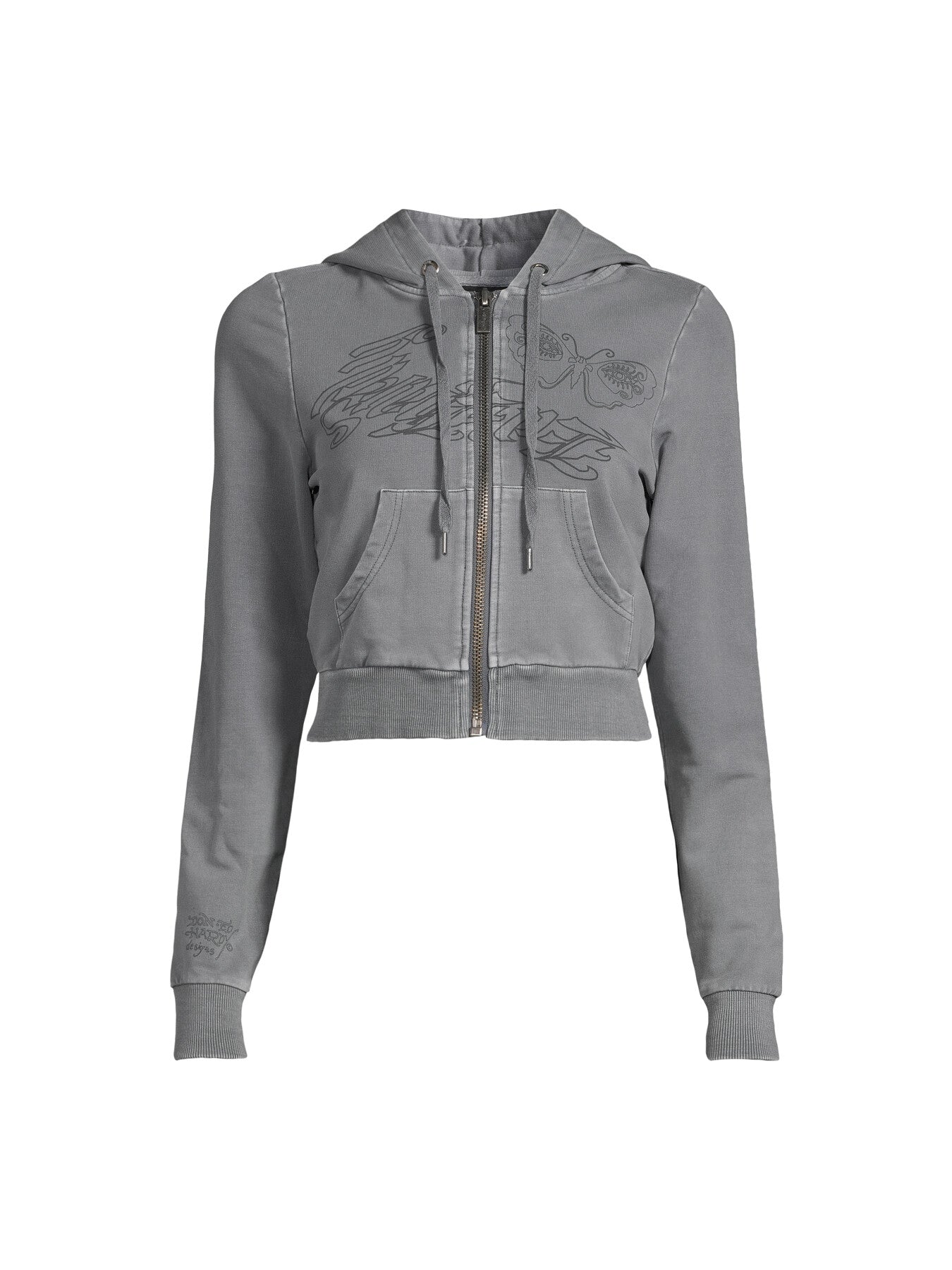 Watchingfly Cropped Zip Thru Hoodie