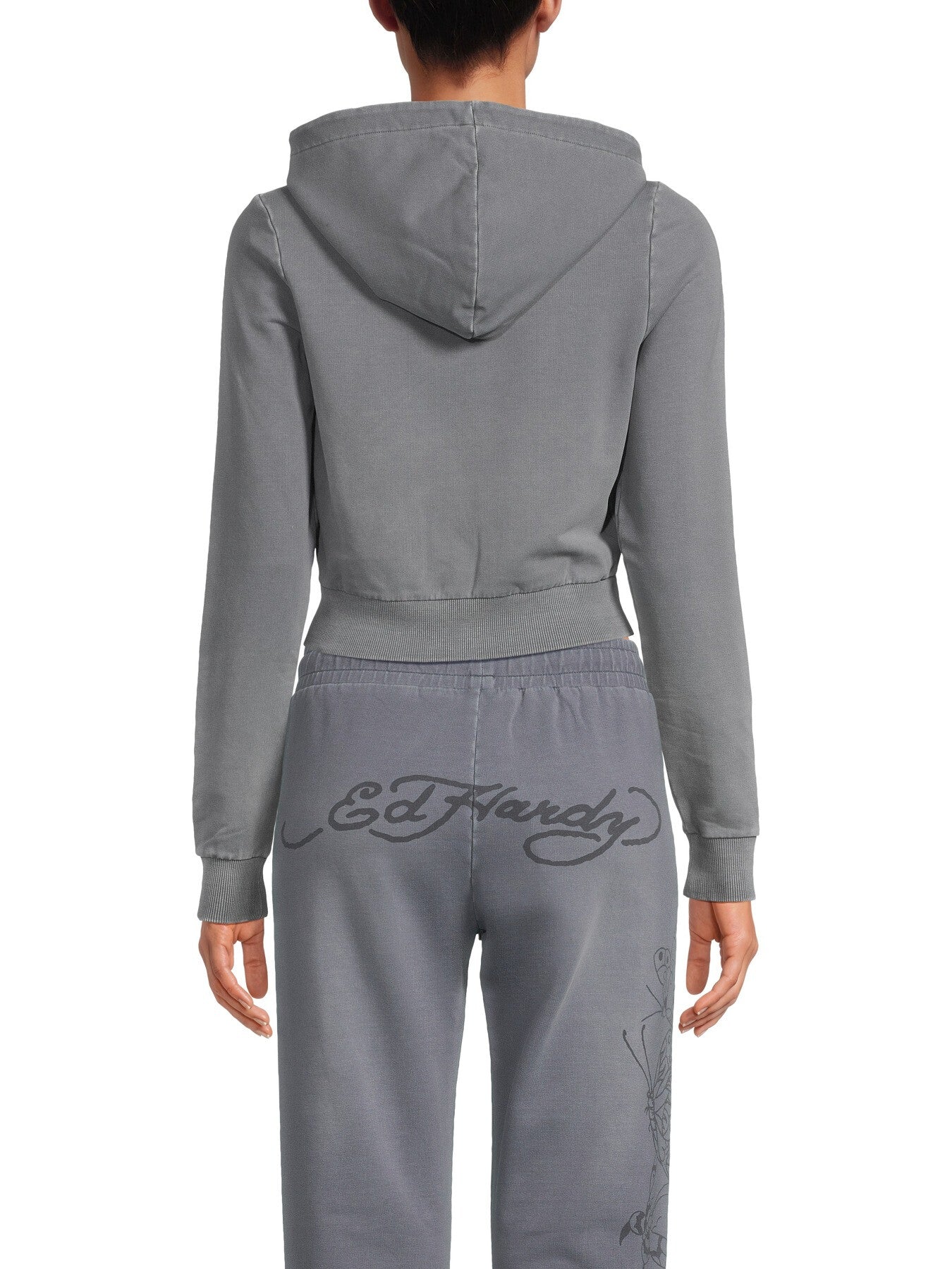 Watchingfly Cropped Zip Thru Hoodie