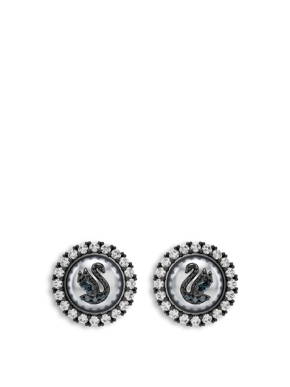 Swarovski Swan Stud Earrings