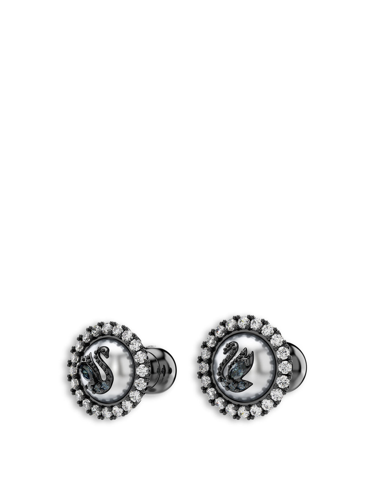 Swarovski Swan Stud Earrings