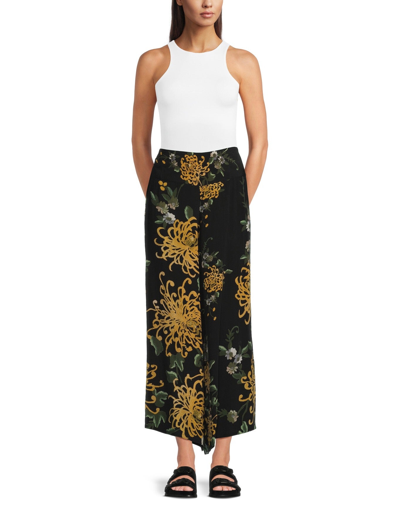 Crepe Palazzo Pants