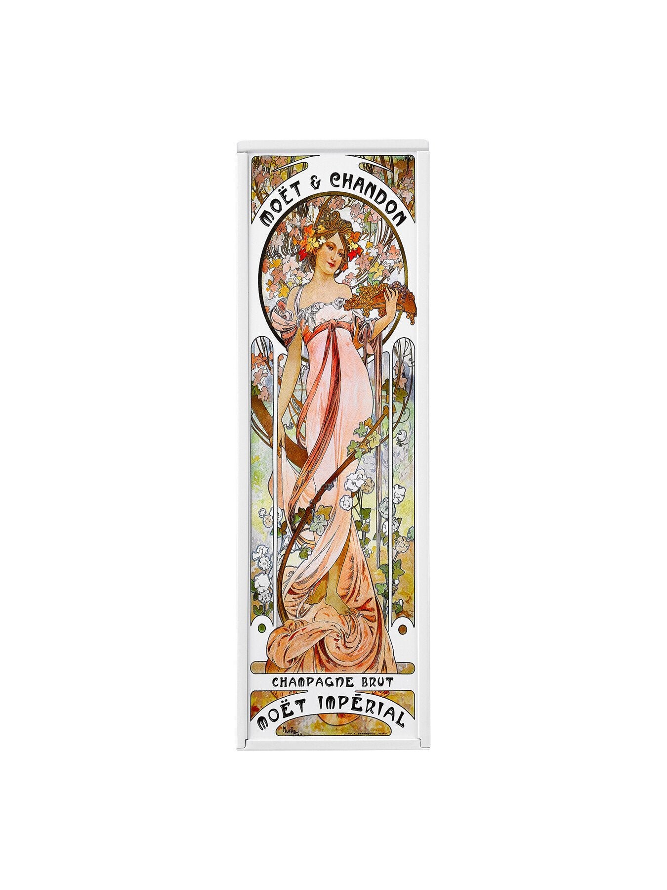 Moët Brut Mucha Gift Tin Woman Flower Dress