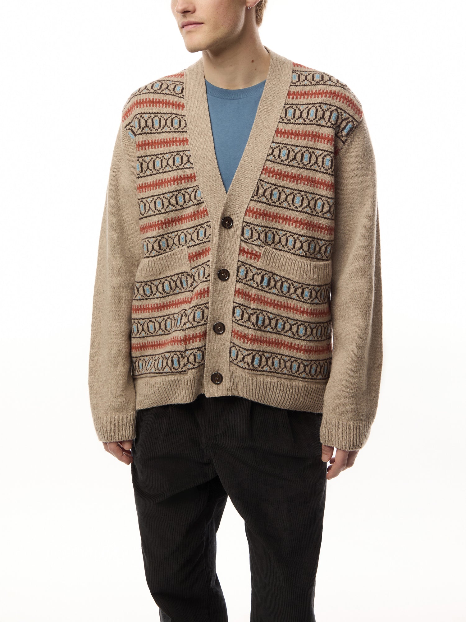 Langdale V Neck Wool Cardigan