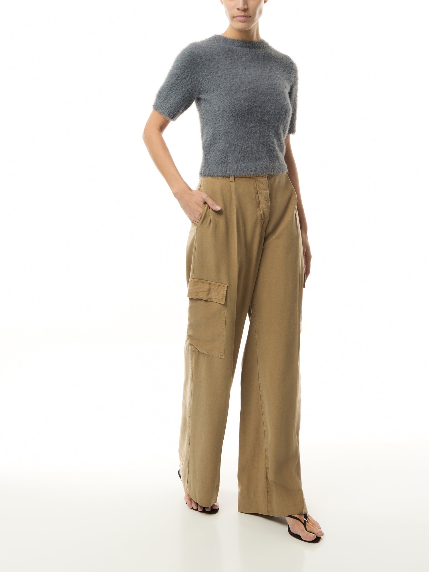 Kelly Cropped Knit T-Shirt